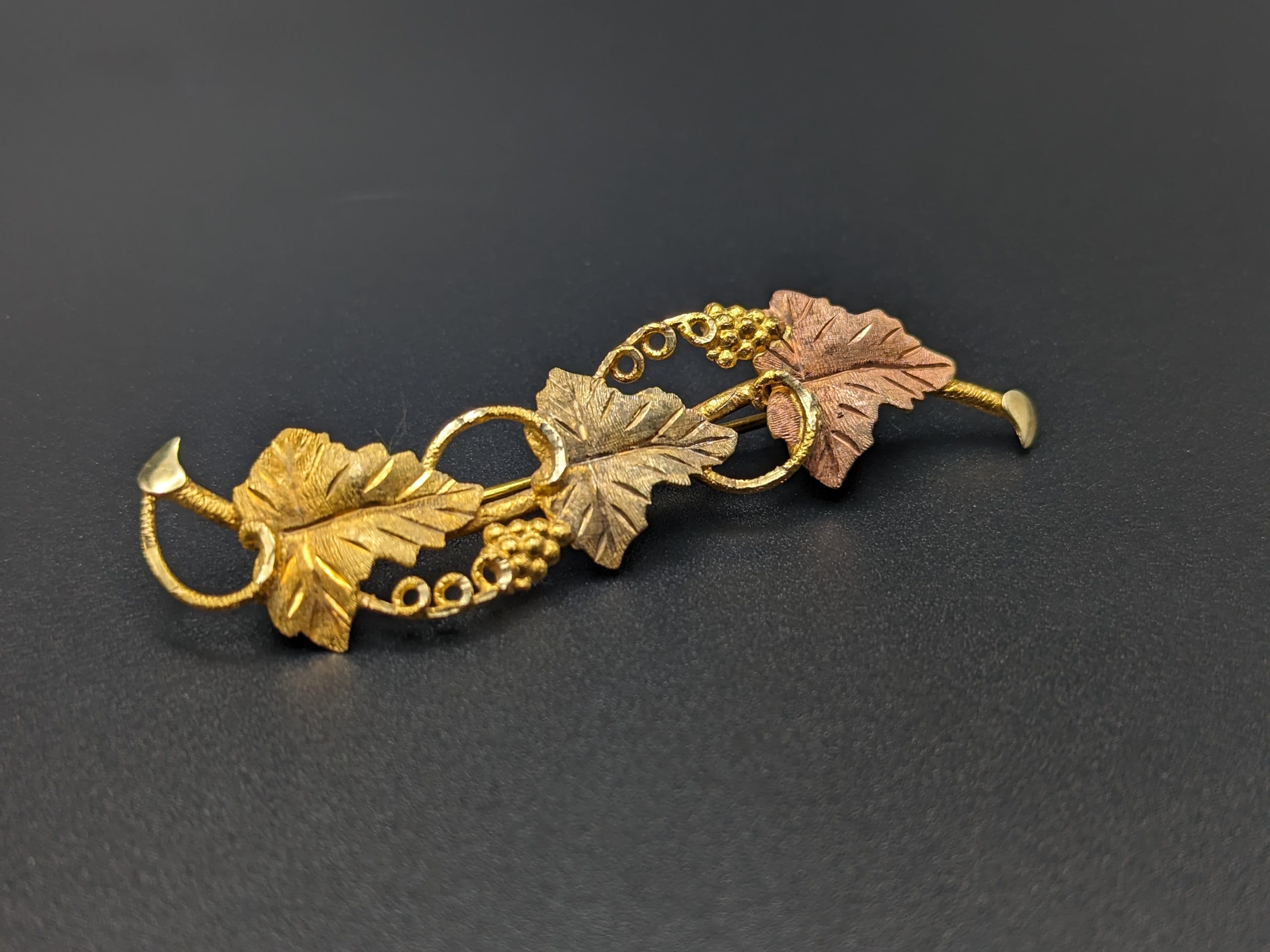 Vintage 10k Black Hills Gold Leaf Brooch, Rose & Green Gold - Etsy