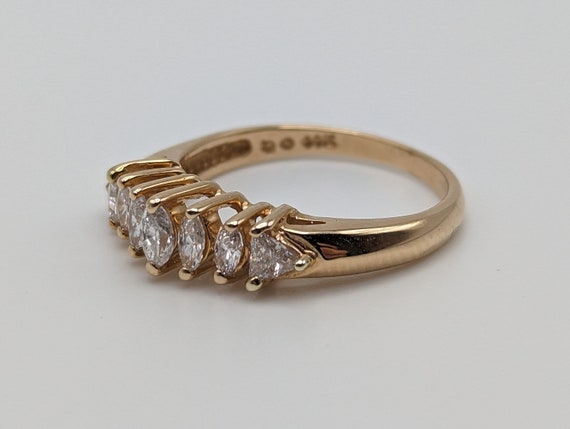 14k Yellow Gold Diamond Wedding Ring. 14k Yellow … - image 3