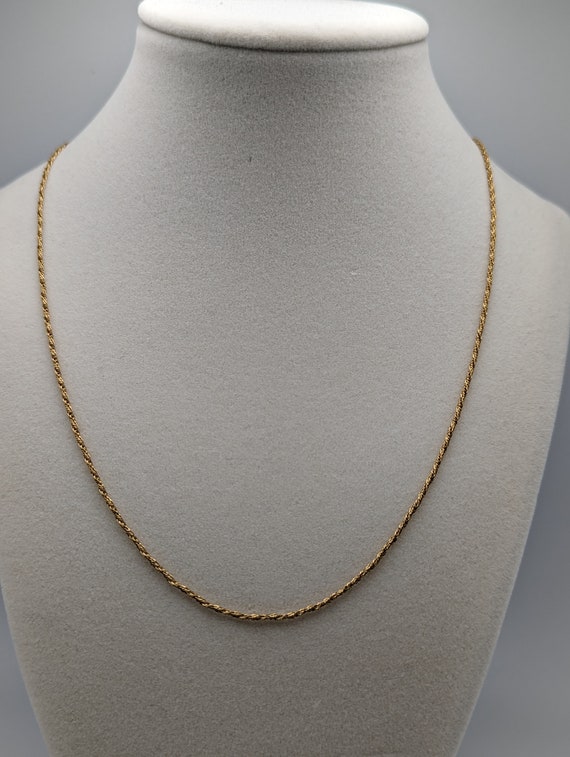 Unique 18k Italy Mesh Yellow Gold Necklace Chain … - image 4