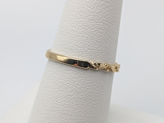 14k Cable Rope Band. 14k Gold Twist Band. 14k Yel… - image 2