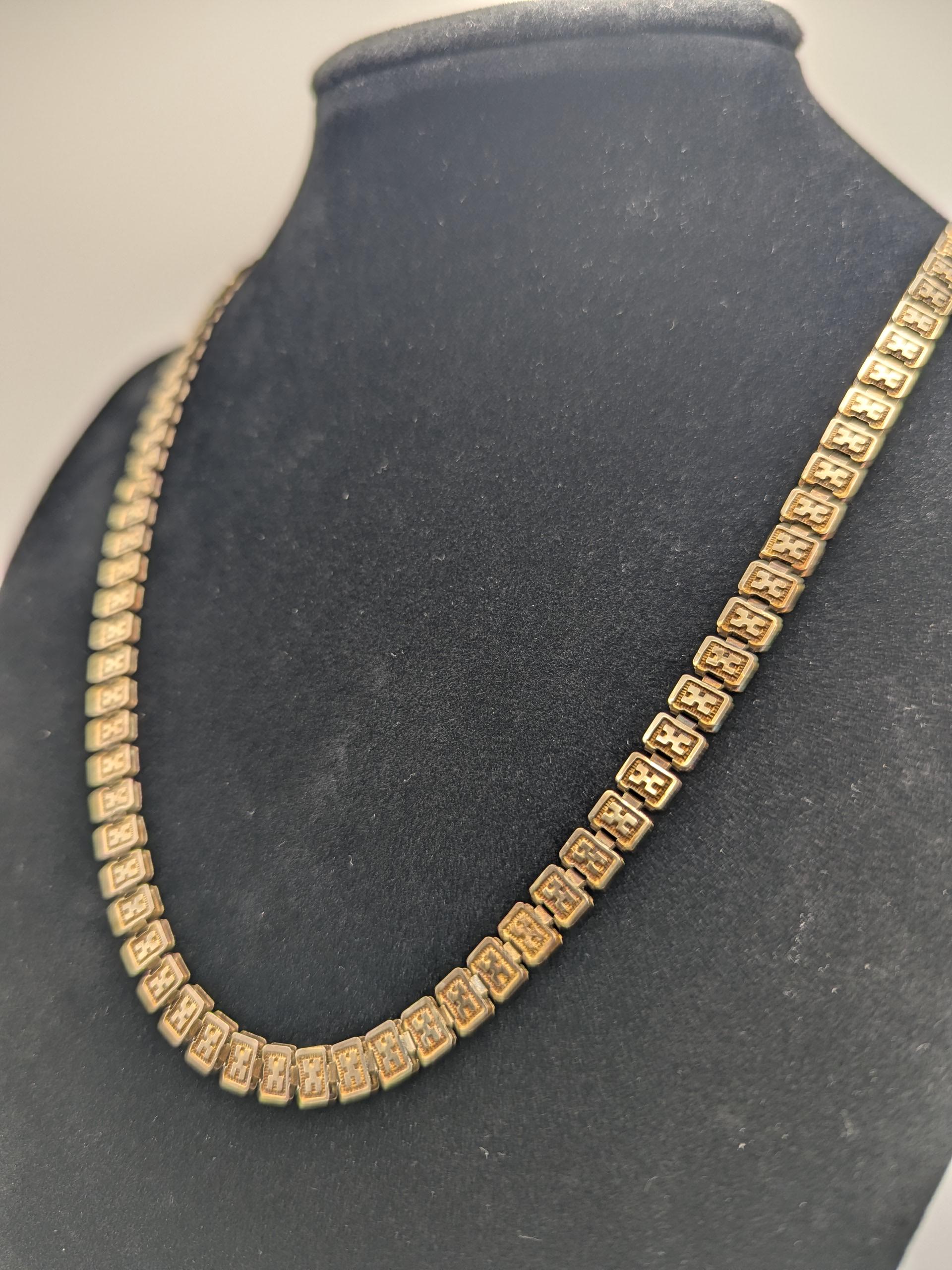 Gliederkette Aus Massivem 14 Karat Gelbgold, 21 Mm Dick, 76