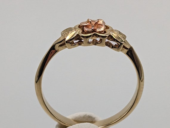 14k Tri Color Beverly Hills Gold Rose Ring. Gold … - image 3