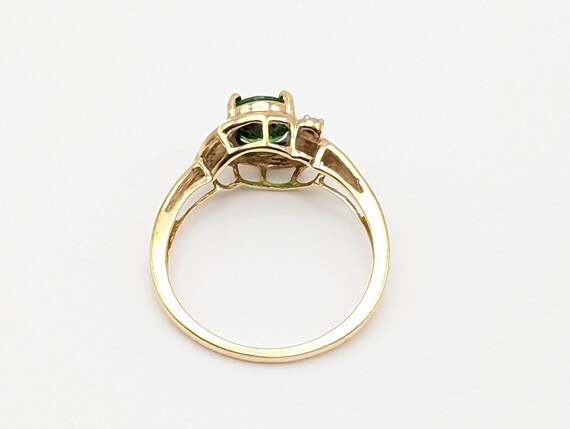 Vintage Green Spinal 10k Diamond Ring. 10k Spinal… - image 5