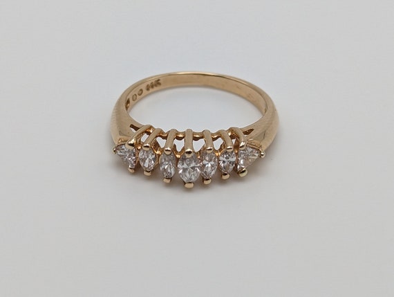 14k Yellow Gold Diamond Wedding Ring. 14k Yellow … - image 6