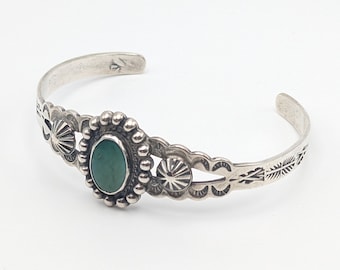 Vintage Fred Harvey turkos sterlingsilverarmband