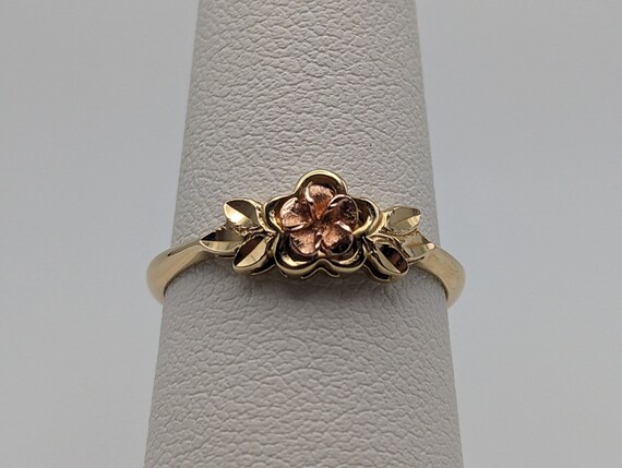 14k Tri Color Beverly Hills Gold Rose Ring. Gold … - image 5