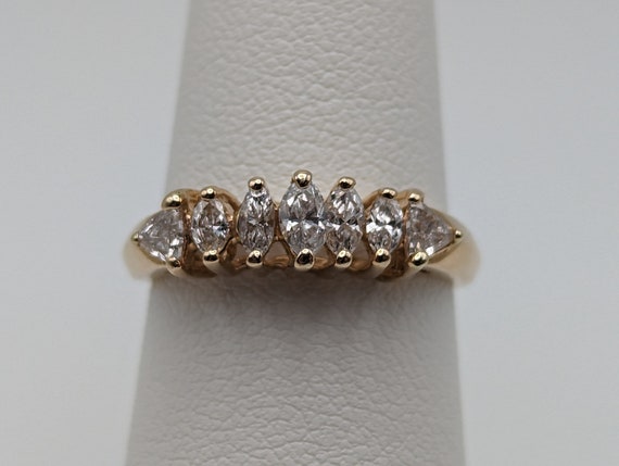 14k Yellow Gold Diamond Wedding Ring. 14k Yellow … - image 4