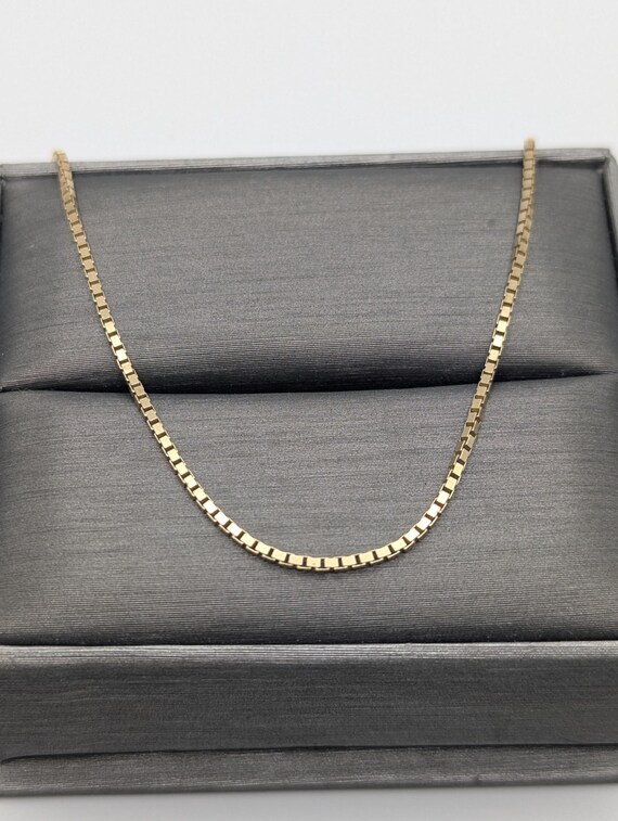 14k Yellow Gold Italy Box Chain Necklace 20-inch Box … - Gem