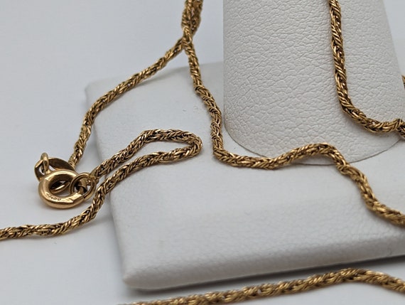 Unique 18k Italy Mesh Yellow Gold Necklace Chain … - image 2