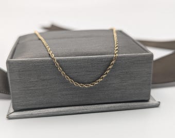 Cadena trenzada clásica de 20" en oro amarillo de 14 k