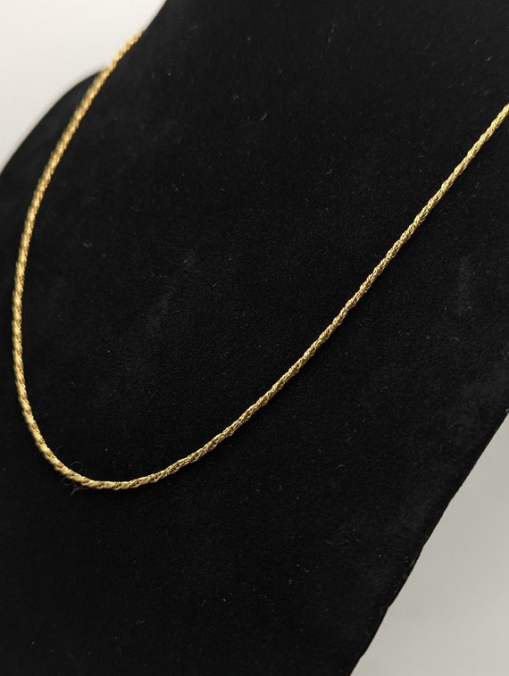 Unique 18k Italy Mesh Yellow Gold Necklace Chain … - image 5