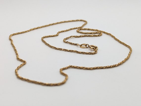 Unique 18k Italy Mesh Yellow Gold Necklace Chain … - image 3