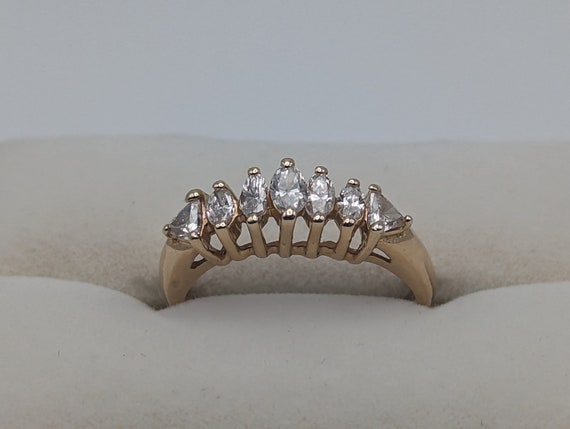 14k Yellow Gold Diamond Wedding Ring. 14k Yellow … - image 1
