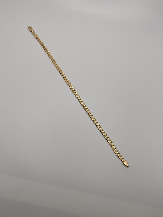14k Gold 5.3Gr 3.5mm Cuban Miami Bracelet 8" 14k … - image 2