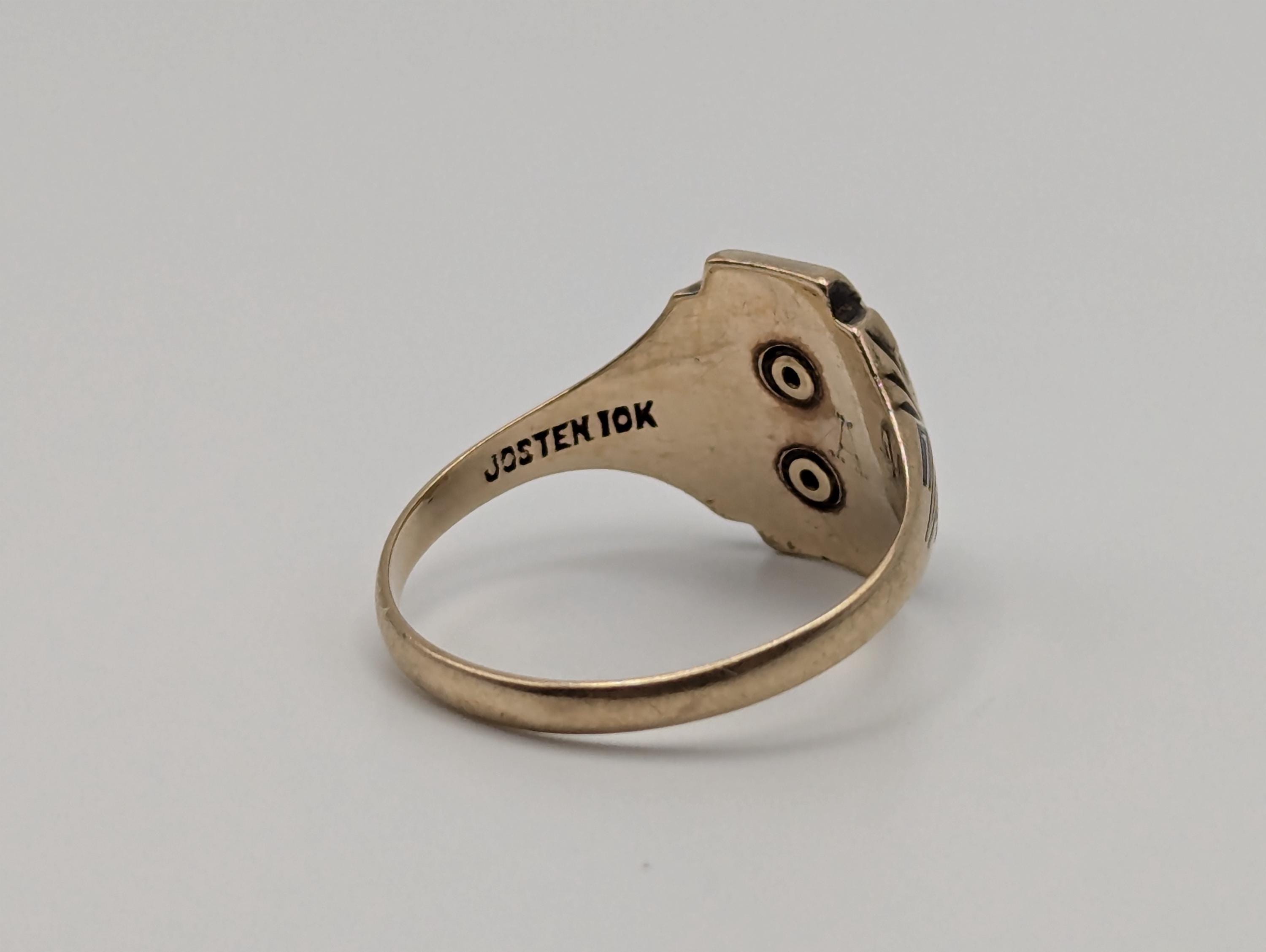 Antique 10k 1942 Jostens Class Ring. Vintage Class Ring. Signet