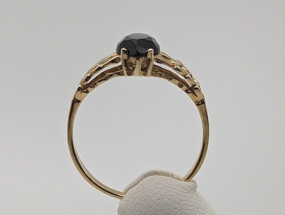 Beverly Hills Gold Black Onyx Ring. Yellow Gold 1… - image 6