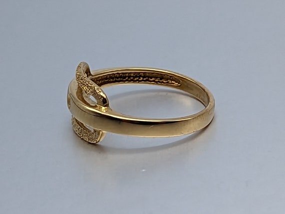 18k Milor Italy Gold Diamond Ring Mid Century Mod… - image 3
