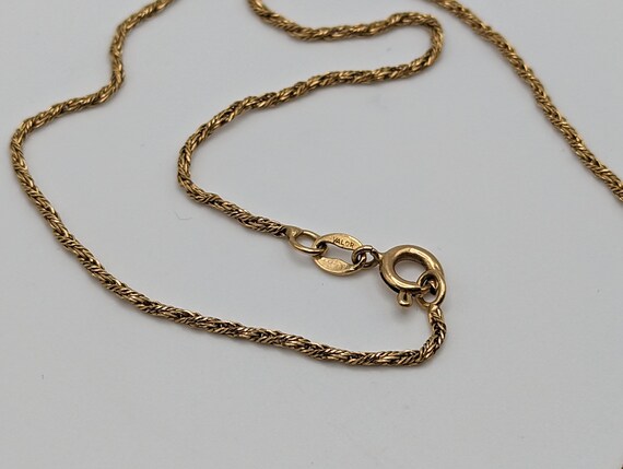 Unique 18k Italy Mesh Yellow Gold Necklace Chain … - image 1