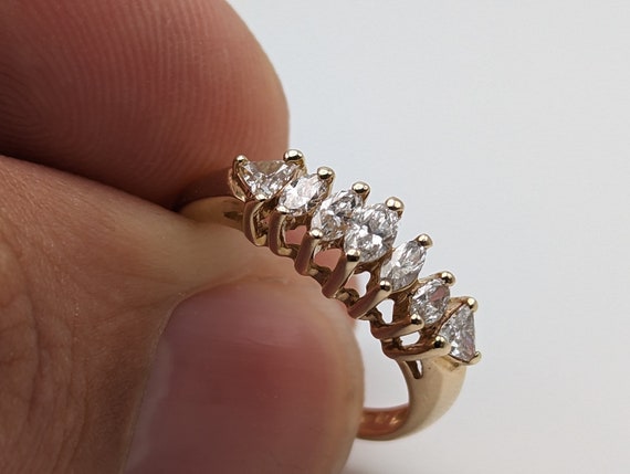 14k Yellow Gold Diamond Wedding Ring. 14k Yellow … - image 2