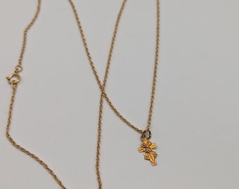 10k 12k Black Hills Gold Pendant W 14k GF Chain BHG Leaf