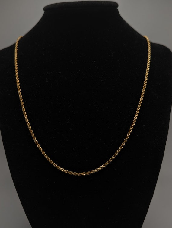 18k Milor Gold Italian Rope Chain Necklace. 22 inc