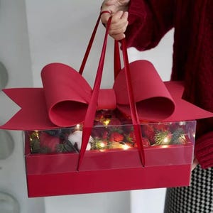 Boîte à fleurs pour maman, je t'aime (20 pièces), boîte-cadeau pour anniversaire, boîte à fleurs de luxe avec emballage de roses pour la fête des mères, boîte-cadeau de mariage