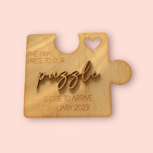 Il pezzo finale del nostro puzzle File modello di annuncio di nascita / File di taglio laser / File Cricut / Silhouette / Fai da te / File SVG / Nuovo bambino