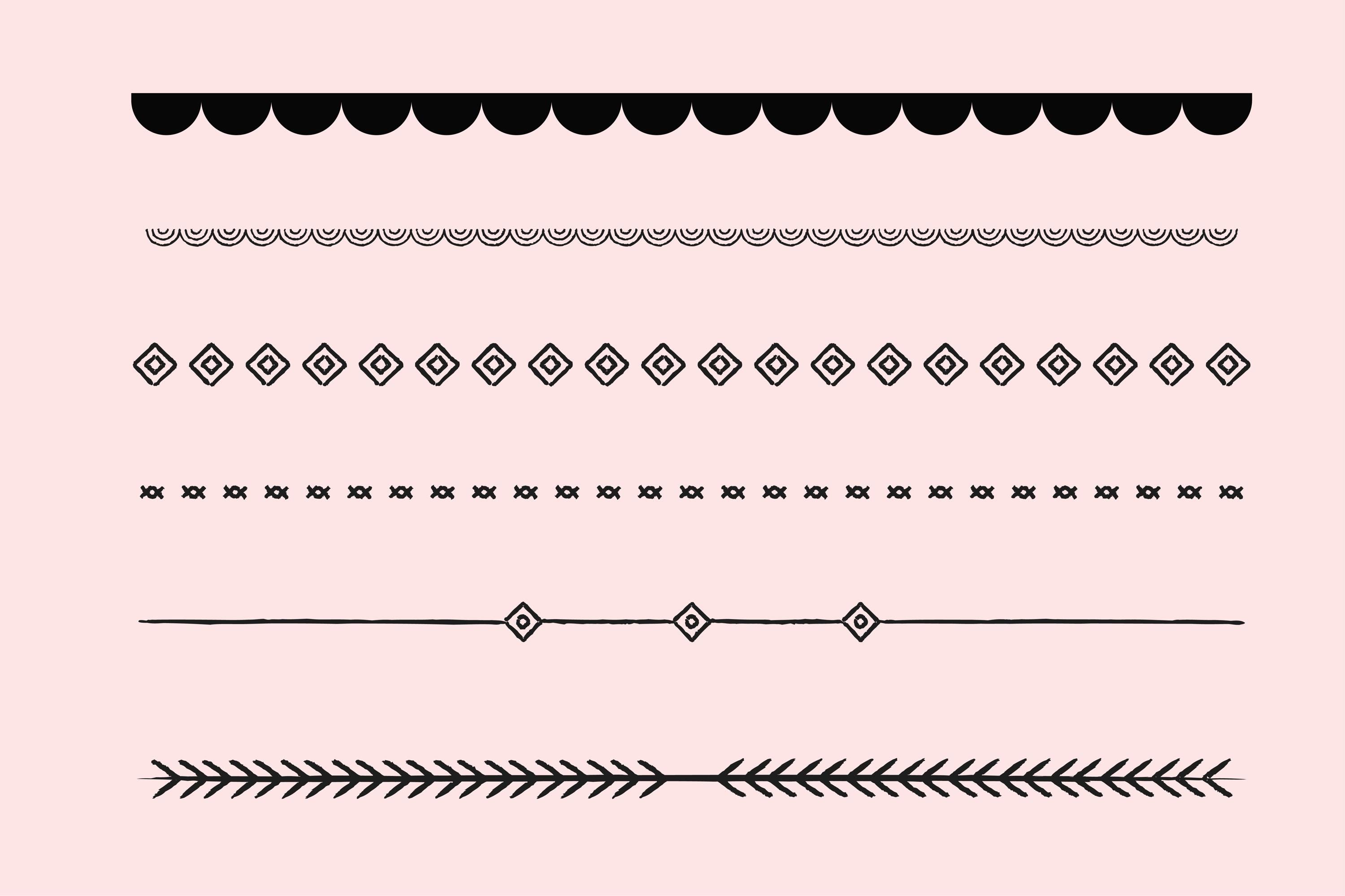 Simple Boder Svg Hand-drawn Simple Borders (svg, Png, Ai, Eps) (digital Download) - Etsy