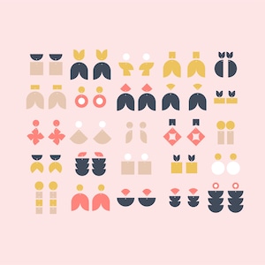 Earring SVG Template Bundle – Laser Cut Files, Acrylic Wood Leather (Digital Download)