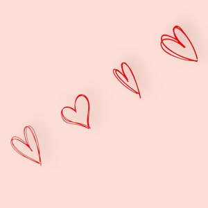 Clipart de coração desenhado à mão SVG: gráficos do Dia dos Namorados (download digital)
