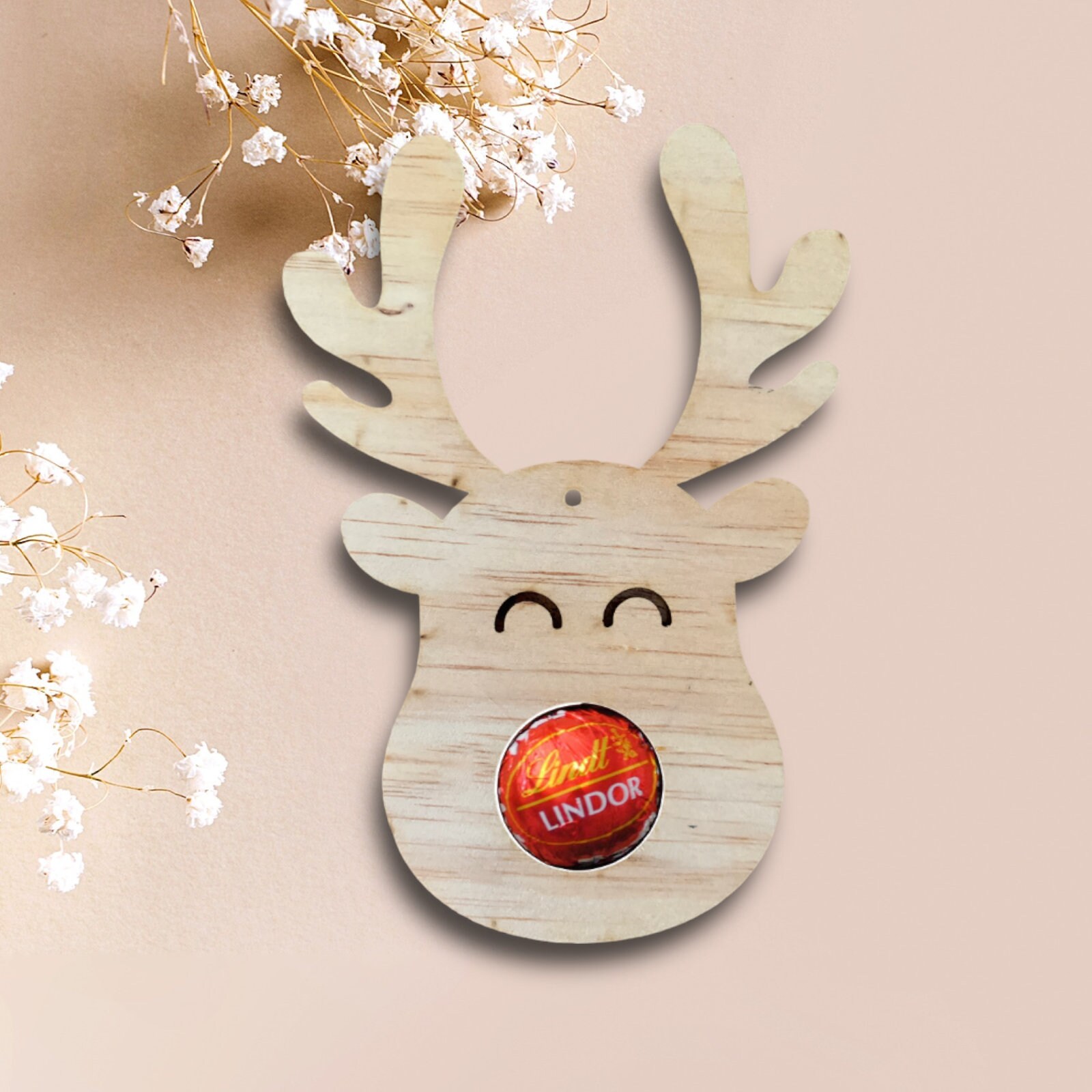 Rudolph Reindeer Lindt Chocolate Ball Christmas Gift SVG | Laser Cut ...