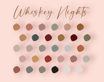 Whiskey Color Palette: 30 Elegant Swatches for Adobe Illustrator (ASE File)