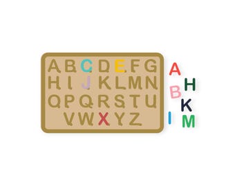 Letter Alphabet Puzzle | Laser Cut File SVG AI | Digital Cut Files | Glowforge Digital Download| Kids Puzzle | 1st Birthday | ABC | Teacher