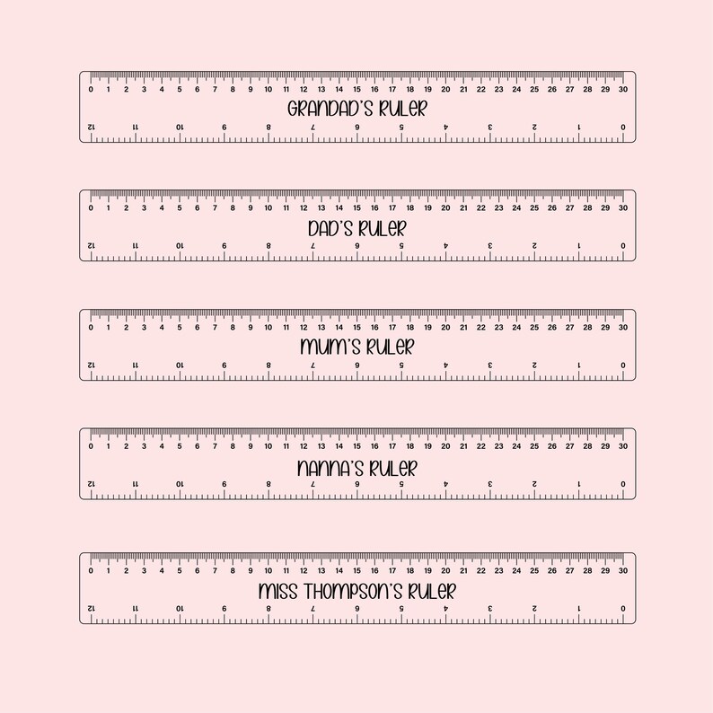 Personalized Ruler Template File | Laser Cut SVG, Cricut, Silhouette ...