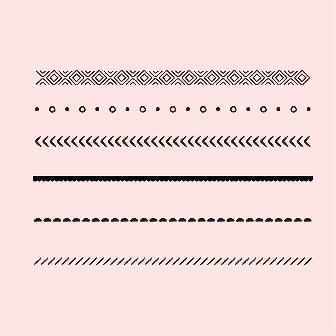 Simple Boder Svg Hand-drawn Simple Borders (svg, Png, Ai, Eps, Pdf, Jpeg) (digital ...