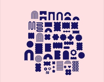 Arch & Frill Shapes SVG Clipart: Laser Cut Invitation Templates (Digital Download)