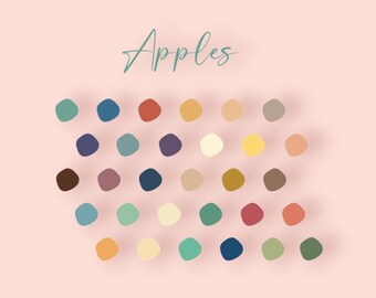 Apples Color Palette: 30 Swatch Set for Adobe Illustrator (ASE File)