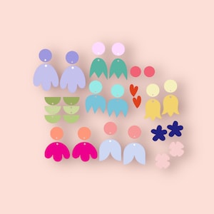 Mijn favoriete bloemenoorbellen digitaal bestand | SVG-bestand oorbelsjabloon van hoge kwaliteit | Lasersnijbestand | Cricut | Oorbel | Oorbellenbundel
