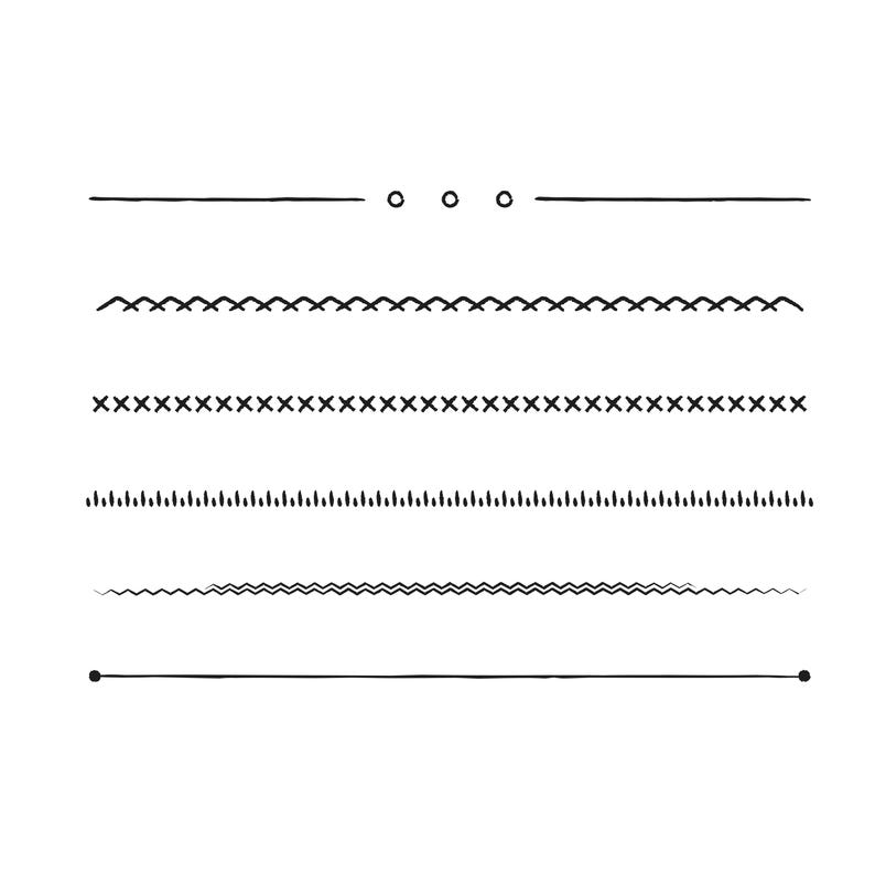 Simple Boder Svg Hand-drawn Simple Border SVG Pack | Invitation and Scrapbook ...