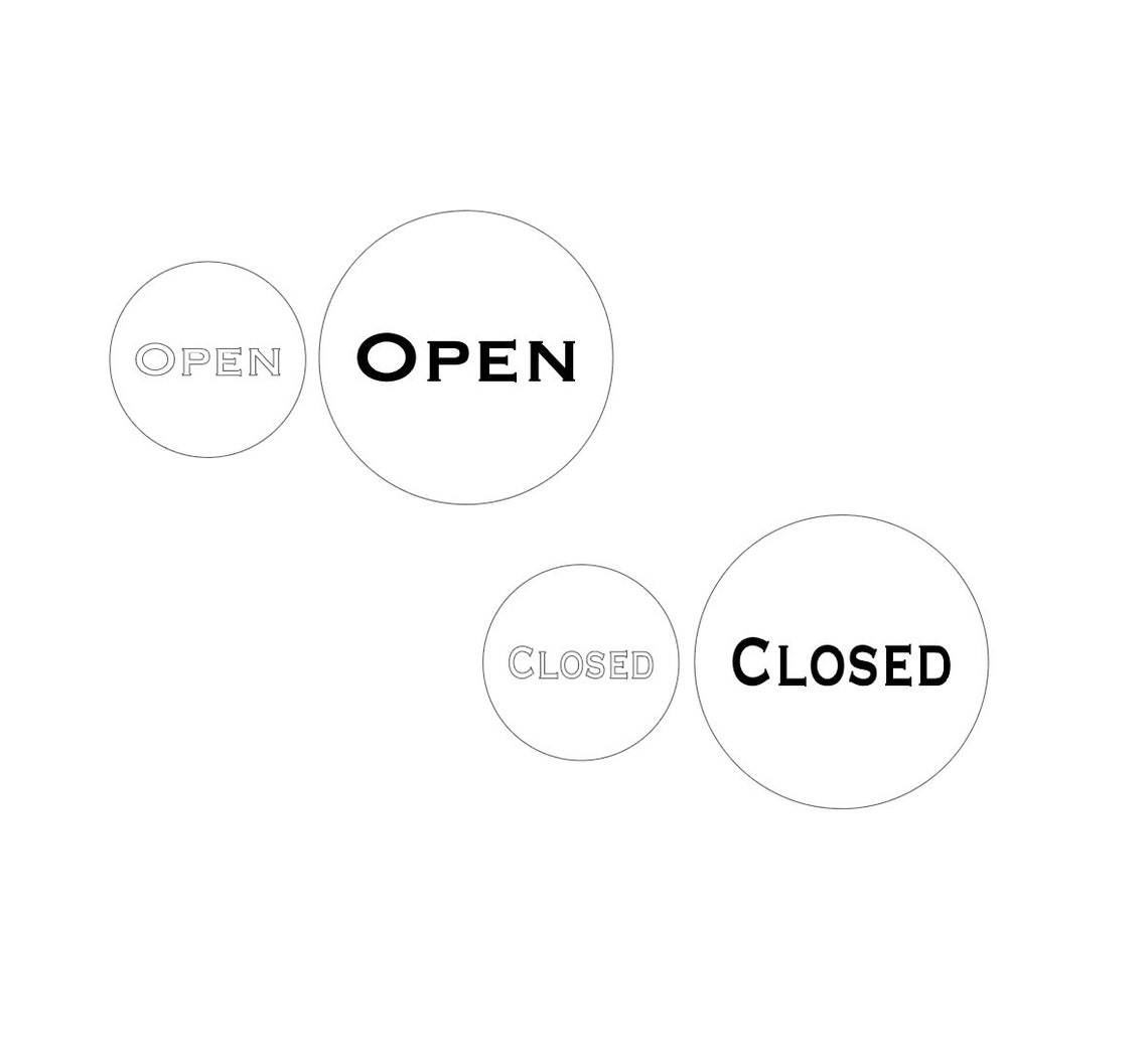 Open Closed Sign Template: Laser Cut SVG, Cricut, DIY (digital Download ...