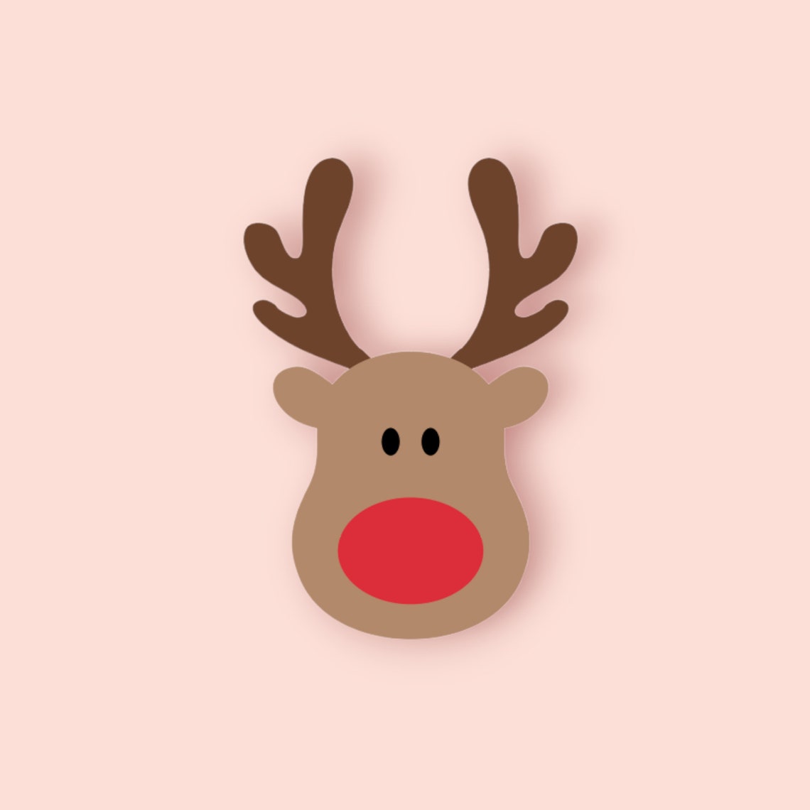 Rentier Gesicht SVG Rudolf SVG Rentiere PNG Cooles Rentier Weihnachten