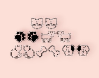 Earring SVG Template Bundle – Pet Designs, Laser Cut Files (Digital Download)