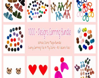 Earring SVG Template Bundle – 1000+ Laser Cut Designs (Digital Download)