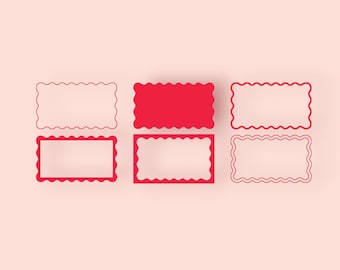 Wavy Border Outline: Hand Drawn Invitation Template (SVG, PNG, PDF)