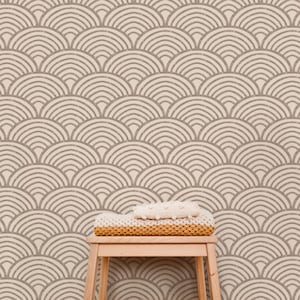 Neutral Beige Modern Nursery Wallpaper,  Faux Texture Peel and Stick Wallpaper, Japandi Home Decor, Temporary Renters Removable Wall Paper