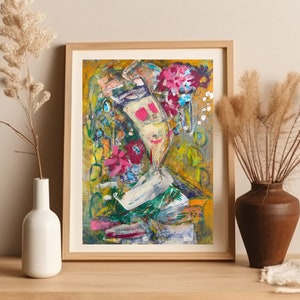 Abstract Art Print, Colorful Abstract Giclee, Abstract Wall Art, Maximalist Art, Modern Art Abstract, 5x7 8x10 11x14 12x16 12x18 Art Prints