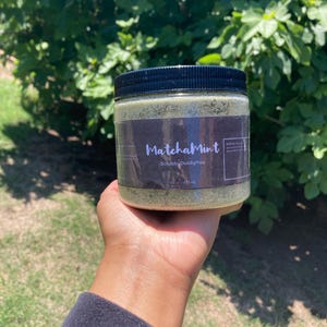 Handmade All Natural sugar scrubs; Matcha, orange, and vanilla 16oz exfoliating and moisturizing