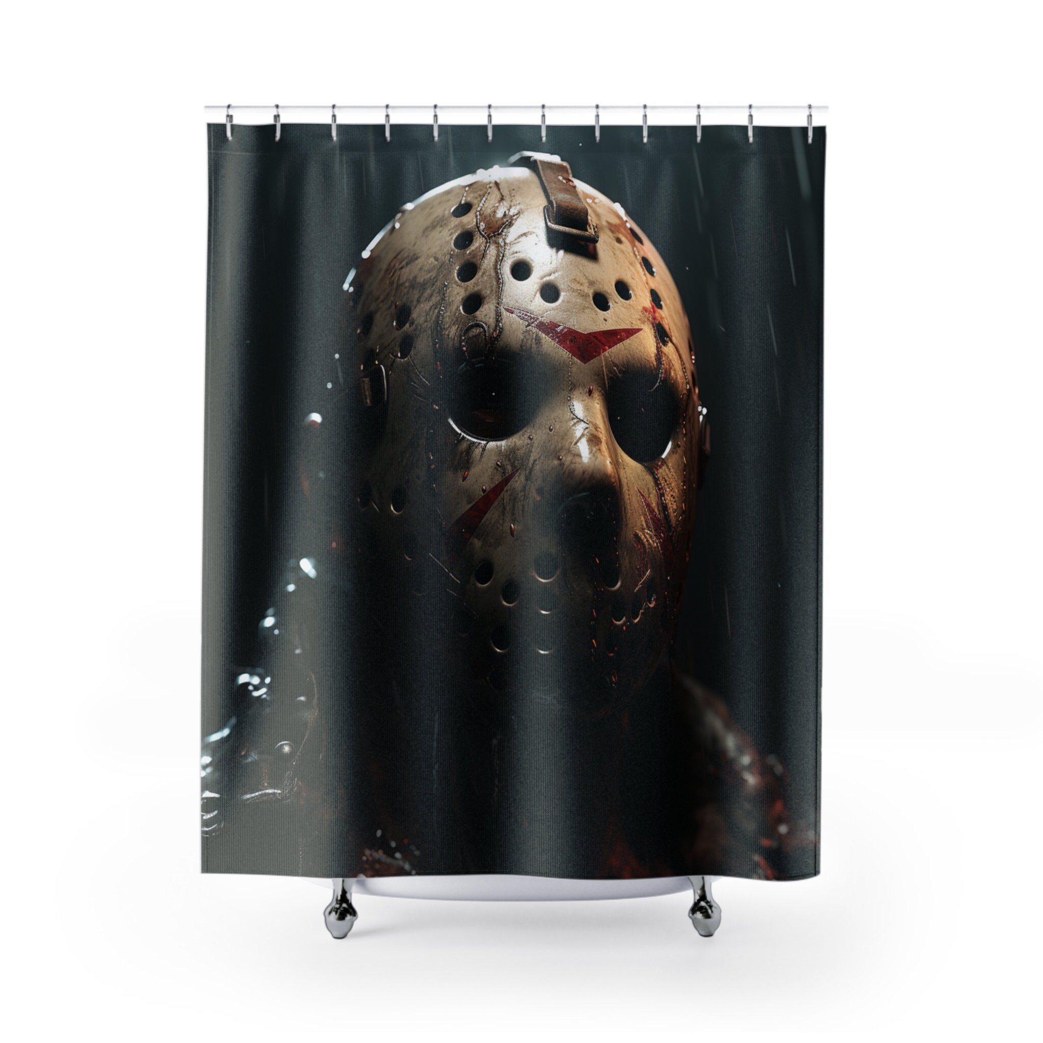 Halloween Theme Jason Friday the 13th Shower Curtain Horror Movie