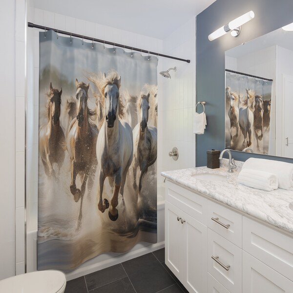 Horse Shower Curtain Etsy