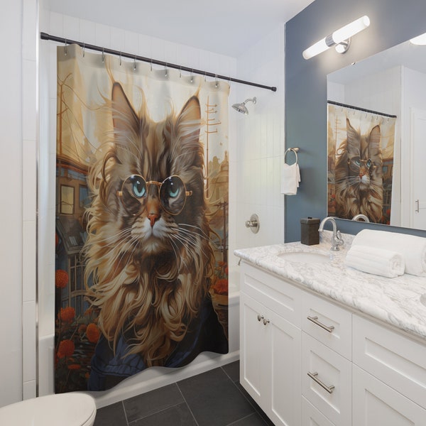 Unique Cat Shower Curtains Etsy